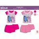 Stitch-Sommer-Ensemble aus Baumwolle für kleine Mädchen – T-Shirt-Shorts-Set – Rosa – 122