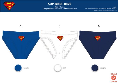 Superman boy's underwear - 3-piece cotton underwear