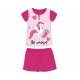 Summer short-sleeved children's cotton pajamas - Unicorn - pink - 134