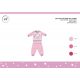 Winter cotton interlock baby pajamas - Unicorn - light pink - 86