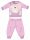 Unicorn winter cotton baby pajamas - interlock pajamas - light pink - 86