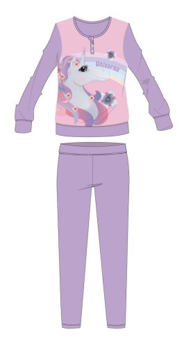 Pijamale copii din bumbac de iarnă Unicorn - pijamale interlock