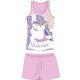 Unicorn sleeveless summer children's pajamas - cotton pajamas - light pink - 98