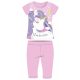 Unicorn Short Sleeve Summer Cotton Pajamas - Kids Jersey Pajamas - Light Pink - 122