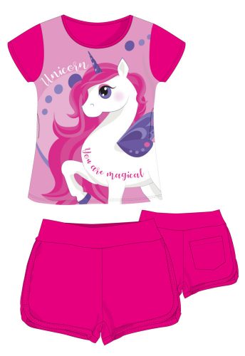 Unicorn cotton summer ensemble - T-shirt and shorts set