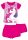 Einhorn-Sommer-Ensemble aus Baumwolle – T-Shirt-Shorts-Set – Rosa – 128