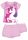 Unicorn cotton summer ensemble - T-shirt and shorts set - light pink - 116