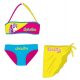 Unicorn swimsuit set - bikini+skirt for little girls - pink-turquoise-yellow - 98