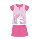 Unicorn summer short-sleeved children's pajamas - cotton jersey pajamas - pink - 122