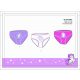 Unicorn baby girl panties - 3-piece cotton panties - 110-116