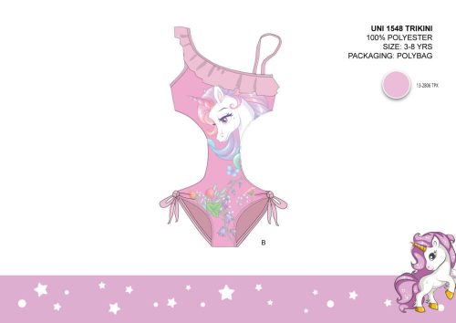 Unicorn swimsuit for little girls - trikini